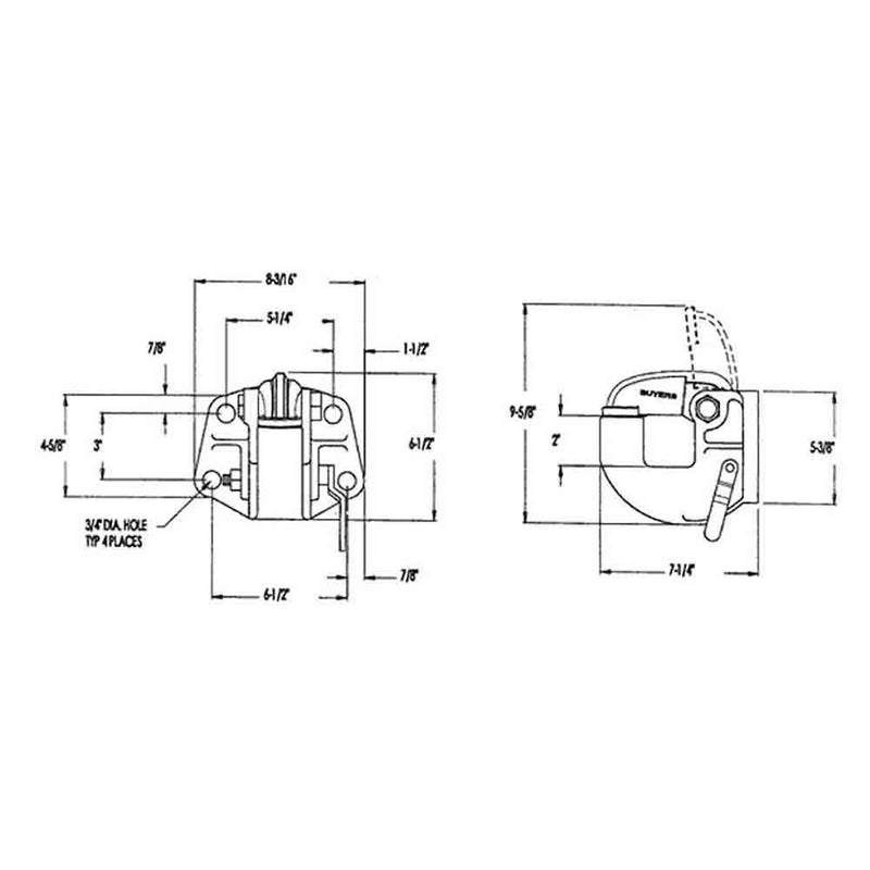 Load image into Gallery viewer, Buyers 45 Ton Pintle Hook - Commercial Mount