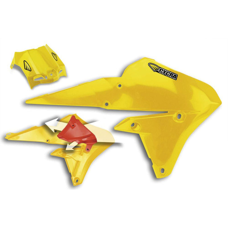 Load image into Gallery viewer, Cycra Powerflow Intake Radiator Shroud Lightning Gold - 1CYC-1778-66