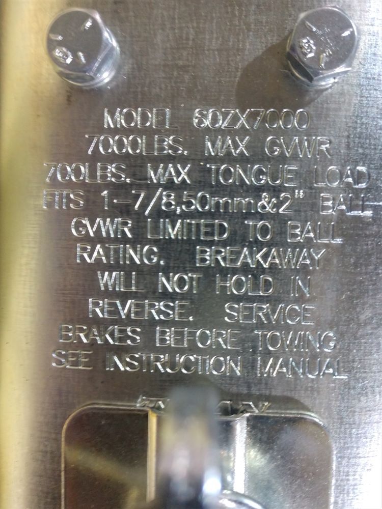 Load image into Gallery viewer, Dexter / Titan Model 60 Disc Brake Actuator, Latch Down Style, fits 2" Ball, 7,000 lbs. Towing Capacity