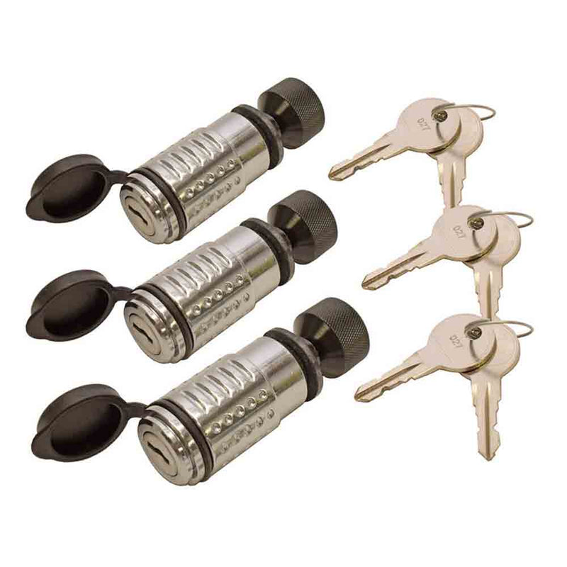 Load image into Gallery viewer, Keyed Alike - Spare Tire Lock - Adjustable 1/4 Inch to 7/8 Inch Internal Width - 1/2 Inch Diameter Pin - 3 Pack