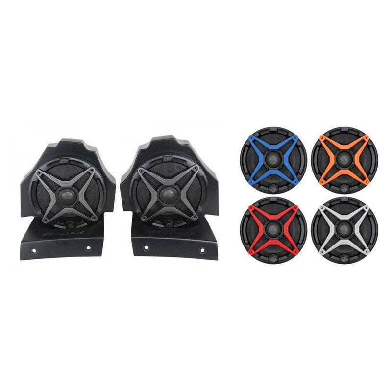 Load image into Gallery viewer, SSV Works Rear Seat 6.5" Speaker Pods With White Grilles For Polaris Slingshot 15-21