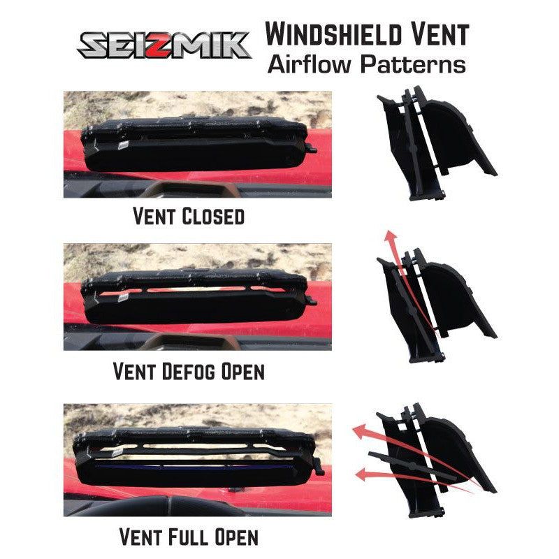 Load image into Gallery viewer, Seizmik Versa-Vent Hard Coated Polycarbonate Windshield For Polaris General