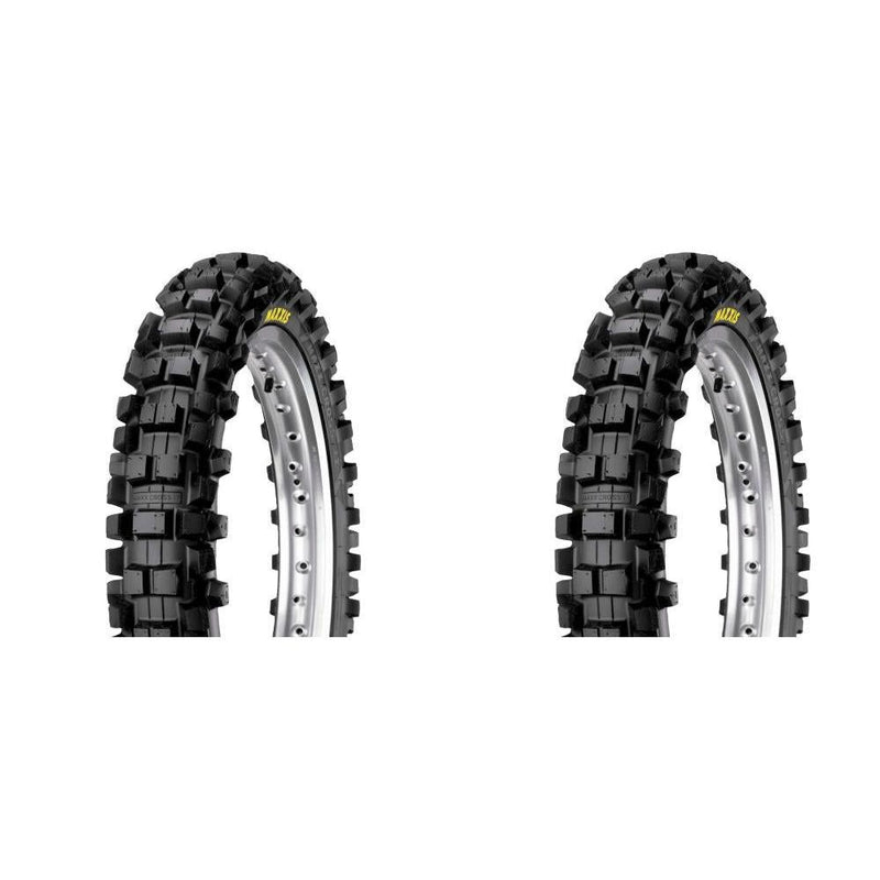 Load image into Gallery viewer, Pair of Maxxis Maxxcross IT M7305 Bias Dirt Bike Tires Rear 110/100-18 (2)
