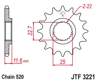 Load image into Gallery viewer, JT Sprockets Front Steel Countershaft Sprocket 12 Tooth 12T 520 Chain