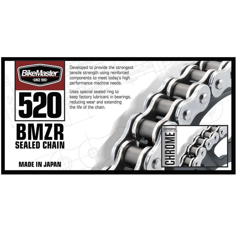 Load image into Gallery viewer, BIKEMASTER 520 BMZR Sealed Chain 130 Gold