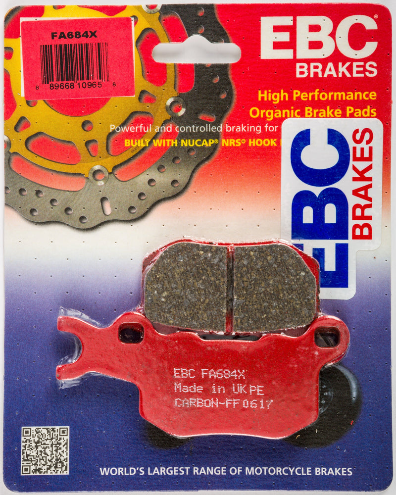Load image into Gallery viewer, EBC 1 Pair Performance X-Series Carbon Brake Pads MPN FA684X