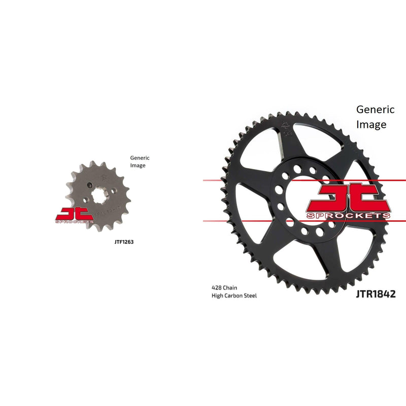 Load image into Gallery viewer, JT SPROCKETS Front and Rear Steel Sprocket Kit for OffRoad YAMAHA DT125 1976
