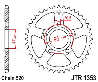 Load image into Gallery viewer, JT Sprockets Rear Steel Sprocket 35 Tooth 35T 520 Chain JTR1353.35