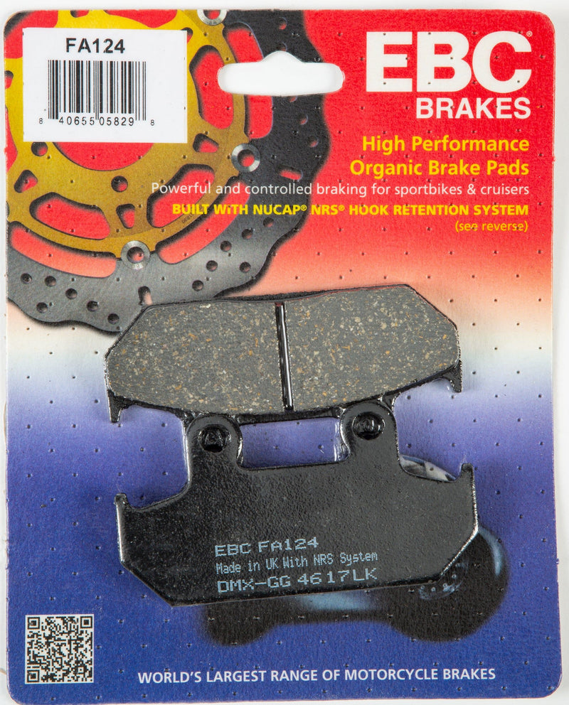 Load image into Gallery viewer, EBC 1 Pair Premium SFA Organic OE Replacement Brake Pads MPN FA124