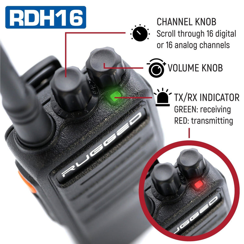 Load image into Gallery viewer, Rugged Radios Rugged RDH16 Digital and Analog Handheld Radio