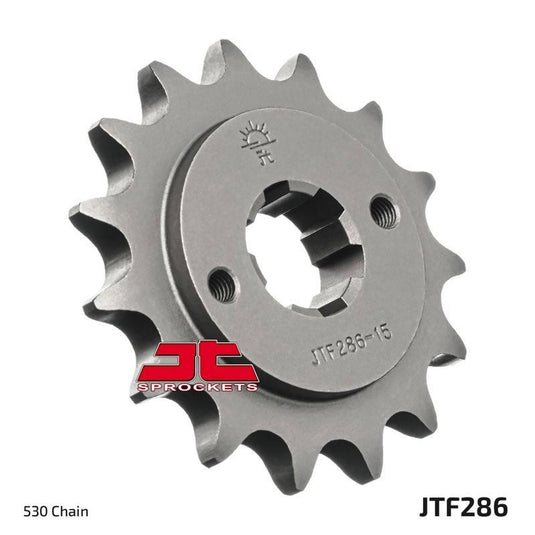 JT Sprockets Front Steel Countershaft Sprocket 15 Tooth 15T 530 Chain For Honda Interceptor 500 VF500F FD,FE,F2E 1984-1985 JTF286.15