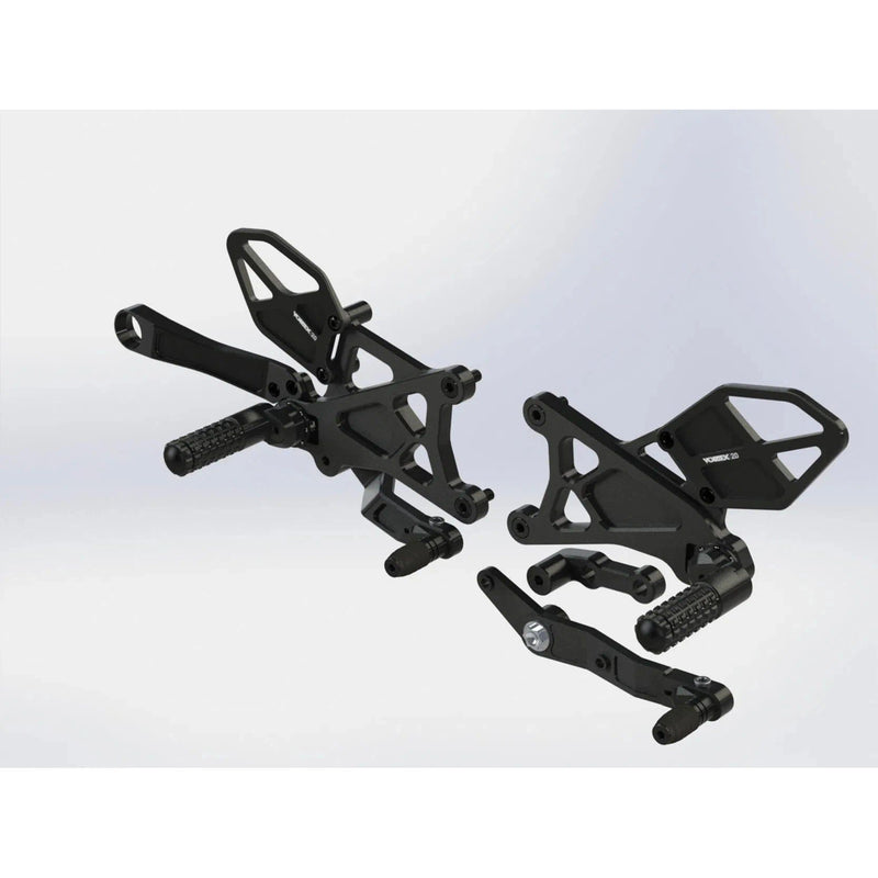 Load image into Gallery viewer, Vortex Racing Adjustable Rear Set Black - RS671K
