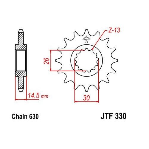 Load image into Gallery viewer, Steel Front Sprocket 15T for Street HONDA CB750K 1979