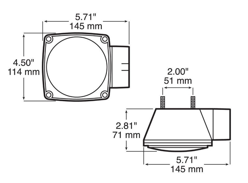 Load image into Gallery viewer, Square "Over 80" Wide Combination Tail Light- Left