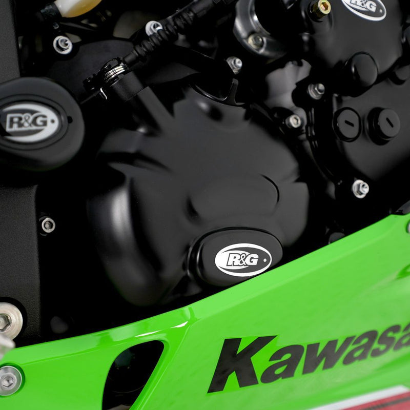 Load image into Gallery viewer, R&G Racing Black Engine Case Covers Clutch For 2009-2012 Kawasaki Ninja ZX6R ZX600R