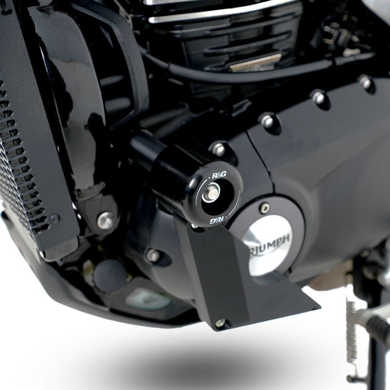 Load image into Gallery viewer, R&G Racing Black Aero Style Crash Protection Bobbins For 2024-2024 Triumph Scrambler 400X