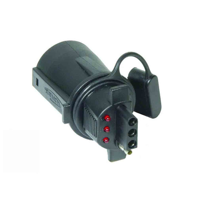 Load image into Gallery viewer, 7-Way Flat Pin to 4-Flat Adapter with LED Lights