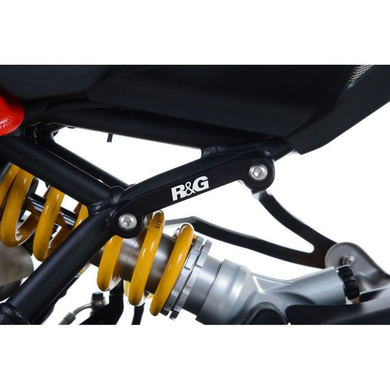 Load image into Gallery viewer, R&G Racing Black Footrest Delete Blanking Plates For 2016-2018 Ducati Monster 1200