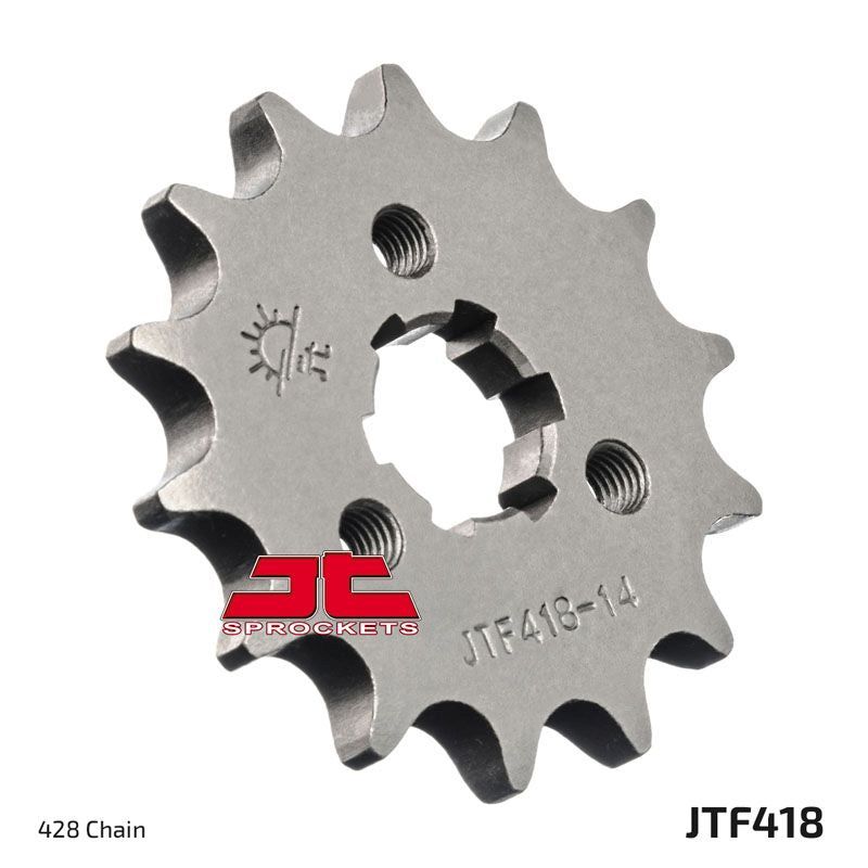 Load image into Gallery viewer, JT Sprockets Front Steel Sprocket 15 Tooth 15T 428 Chain JTF418.15