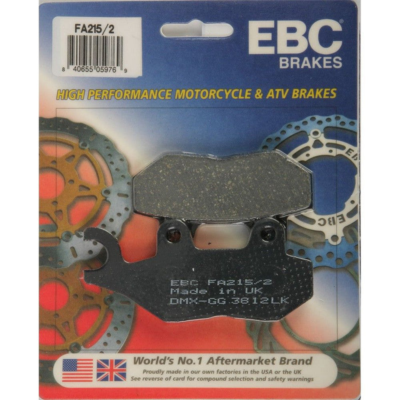 Load image into Gallery viewer, EBC 1 Pair FA Series Organic Replacement Brake Pads MPN FA215/2