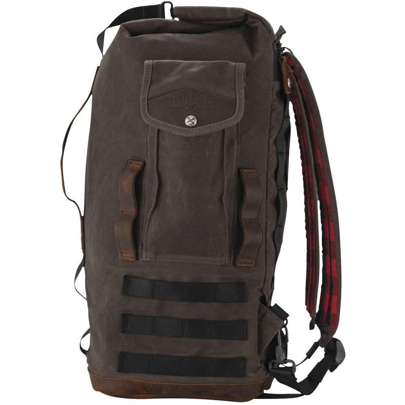 Load image into Gallery viewer, Burly Brand Voyager Sissy Bar Backpack Dark Oak - B15-1013D
