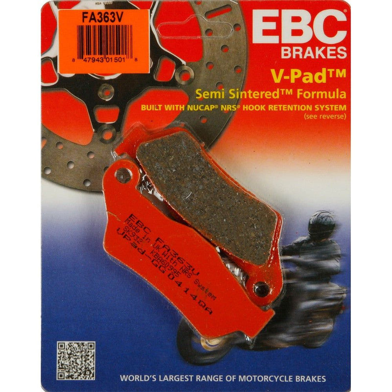 Load image into Gallery viewer, EBC 1 Pair V-Pad Semi-Sintered Touring Brake Pads MPN FA363V