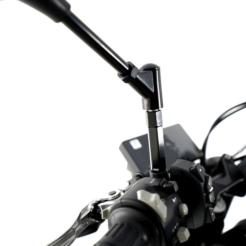 Load image into Gallery viewer, R&G Racing Black Mirror Risers For 2013-2018 Aprilia Caponord 1200