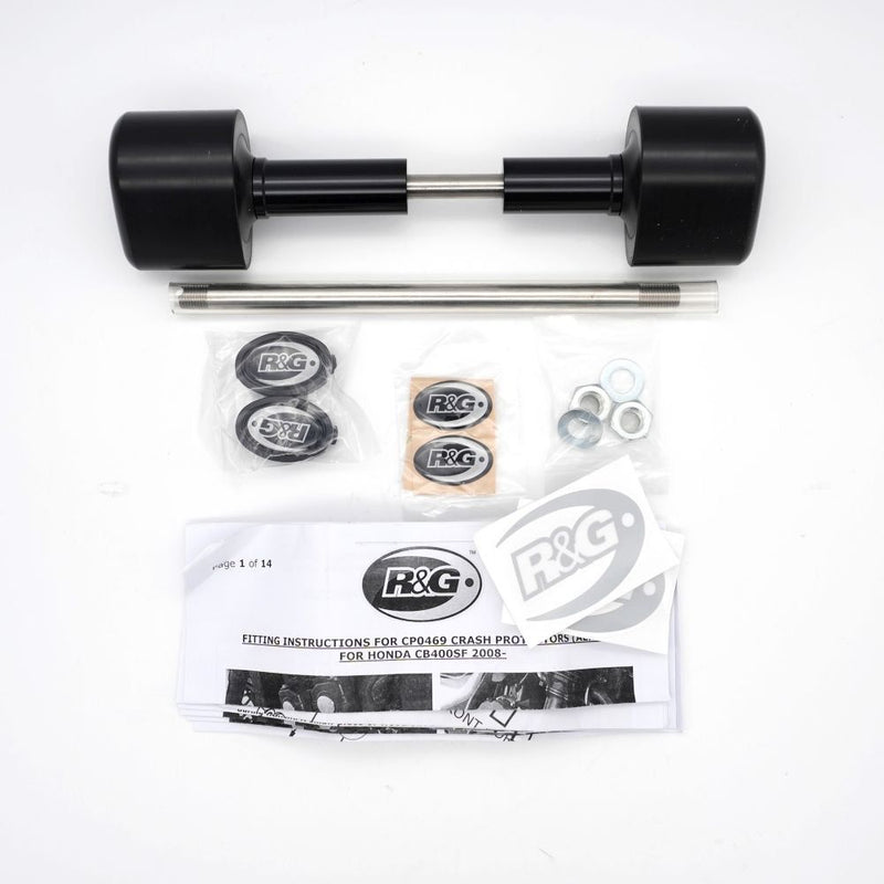 Load image into Gallery viewer, R&G Racing Black Aero Style Crash Protection Bobbins For 2008-2024 Honda CB400SF