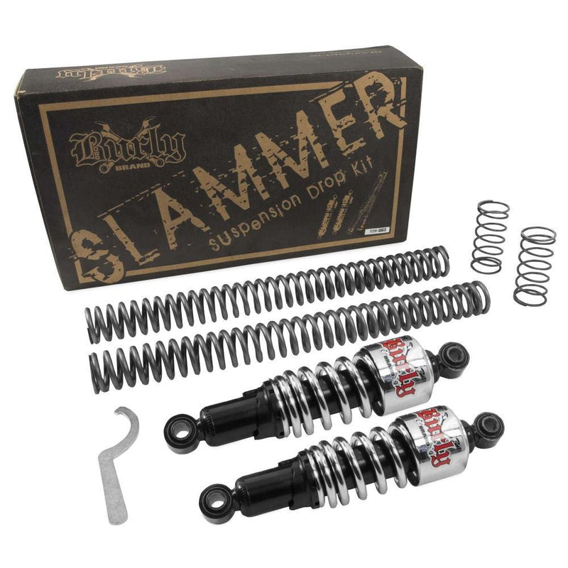 Load image into Gallery viewer, Burly Brand Slammer Suspension Full Kit Chrome - B28-1003