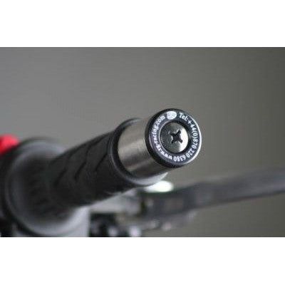 Load image into Gallery viewer, R&G Racing Black Bar End Sliders For 2008-2017 Kawasaki Ninja 250