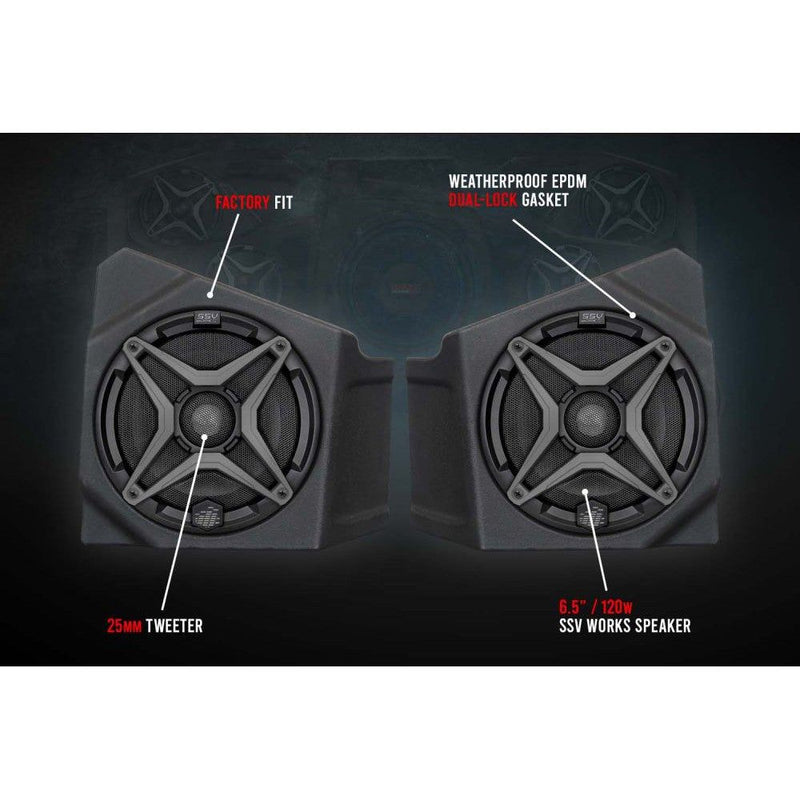 Load image into Gallery viewer, SSV Works 2 Speaker Audio Kit For Kawasaki KRF1000 2020-2022 220-KX-2A2