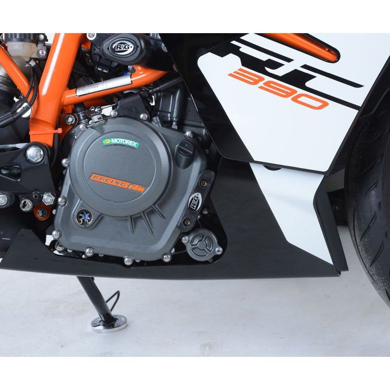 Load image into Gallery viewer, R&G Racing Black Engine Case Sliders RHS For 2017-2020 KTM 390 RC ECS0123BK
