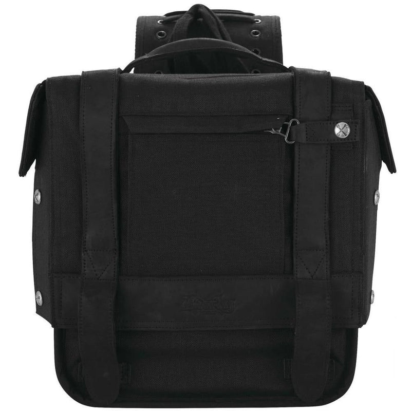 Load image into Gallery viewer, Burly Brand Voyager Throw Over Saddlebags Black - B15-1002B
