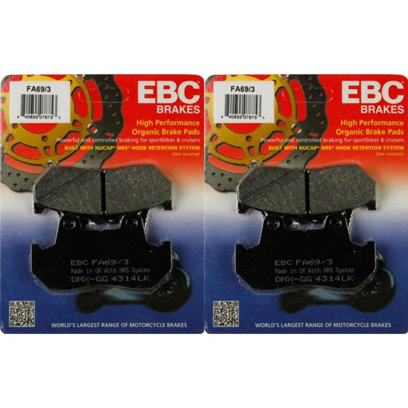 Load image into Gallery viewer, EBC Brake Pad Rear Kit FA69/3 for Honda Gold Wing 1200/I/A (5MM Rotor) 1984-1985
