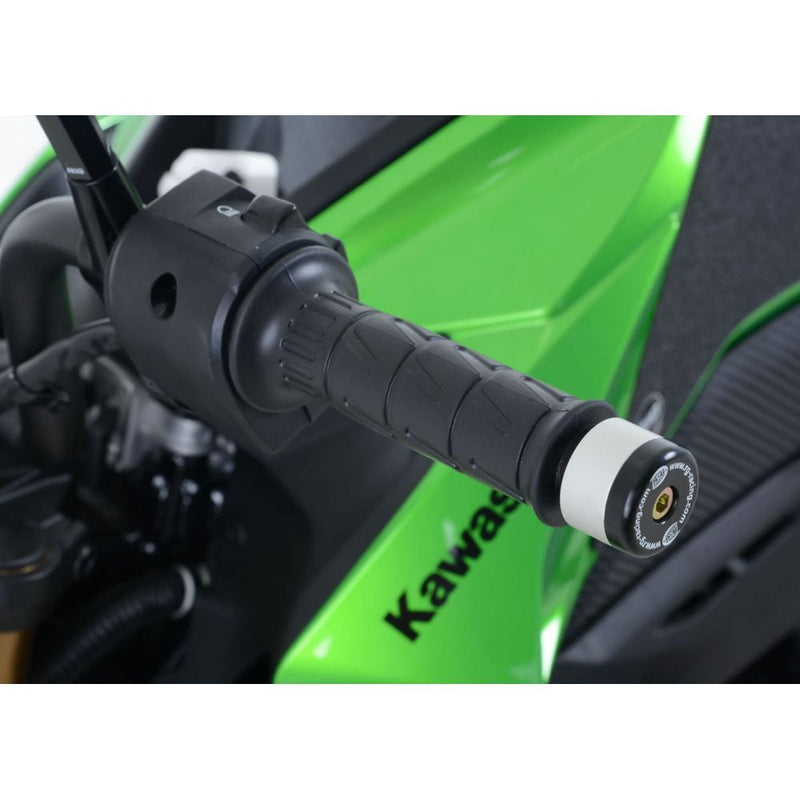 Load image into Gallery viewer, R&G Racing Black Bar End Sliders For 2016-2018 Kawasaki Z125