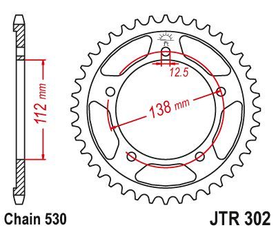 Load image into Gallery viewer, JT Sprockets Rear Steel Sprocket 44 Tooth 44T 530 Chain JTR302.44