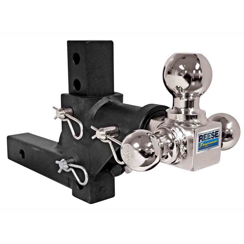 Load image into Gallery viewer, Reese Adjustable Trailer Hitch Ball Mount (1-7/8 in., 2 in., 2-5/16 in. Trailer Balls), Fits, 2 in. Receiver, 7 in. Drop, 10,000 lbs. Maximum Capacity