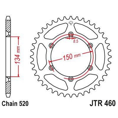 Load image into Gallery viewer, JT Sprockets Rear Steel Sprocket 39 Tooth 39T 520 Chain JTR460.39