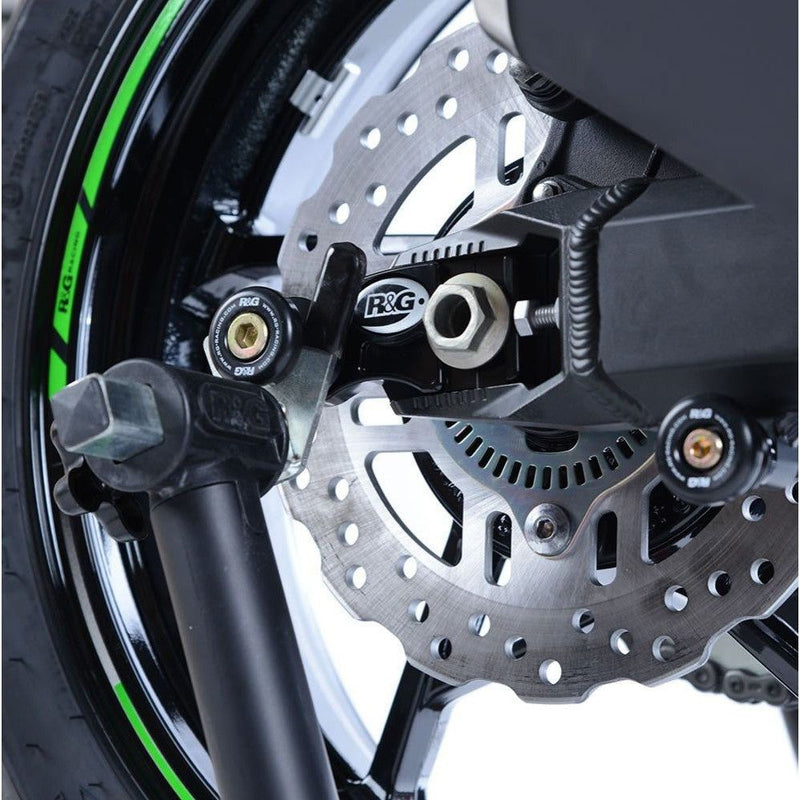 Load image into Gallery viewer, R&G Racing Black Cotton Reels Offset For 2017-2019 Kawasaki Z900 ZR900
