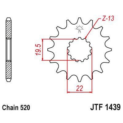 Load image into Gallery viewer, JT Sprockets Front Steel Countershaft Sprocket 12 Tooth 12T 520 Chain