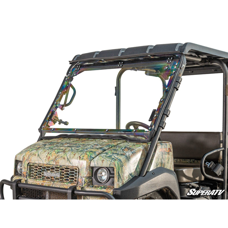 Load image into Gallery viewer, SuperATV Kawasaki MULE 4000/4010 Scratch-Resistant Flip Windshield FWS-K-MULE-4010-70
