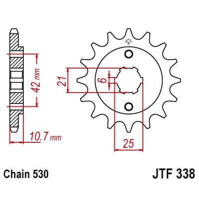 Load image into Gallery viewer, JT Sprockets Front Steel Countershaft Sprocket 17 Tooth 17T 530 Chain JTF338.17