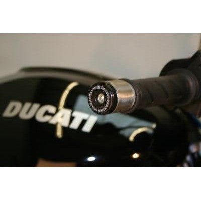 Load image into Gallery viewer, R&G Racing Black Bar End Sliders For 2008-2016 Aprilia Shiver 750