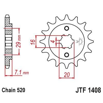 Load image into Gallery viewer, JT Sprockets Front Steel Sprocket 15 Tooth 15T 520 Chain For Suzuki VanVan 200 RV200 2016-2019 JTF1408.15