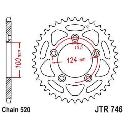 Load image into Gallery viewer, JT Sprockets Front Steel Sprocket 39 Tooth 39T 520 Chain JTR746.39
