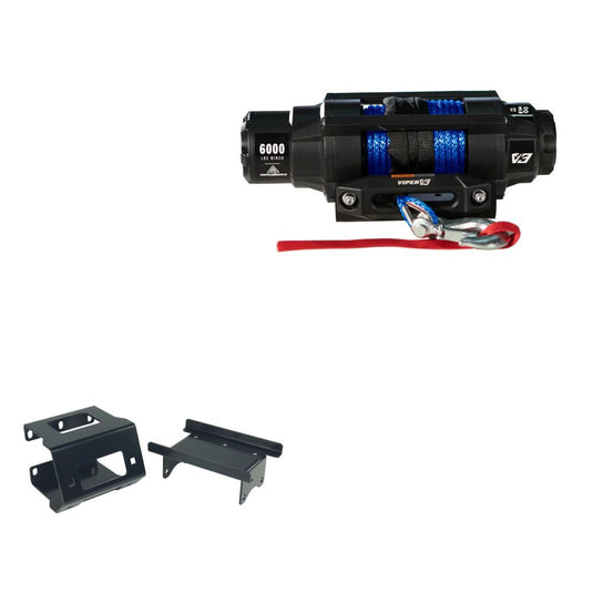 Viper 6000lbs V3 Winch Blue Rope With Mount For Polaris Sportsman XP 550 2009-2014