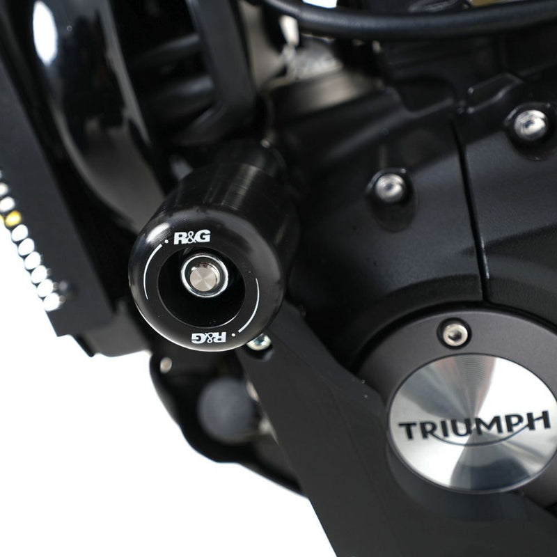 Load image into Gallery viewer, R&G Racing Black Aero Style Crash Protection Bobbins For 2024-2024 Triumph Scrambler 400X
