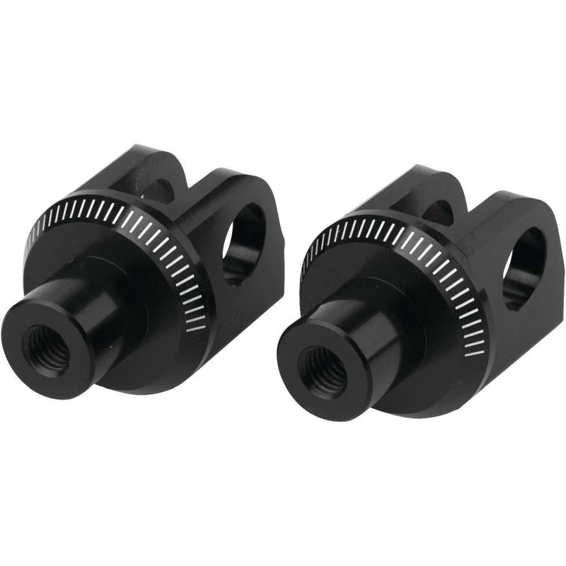 Load image into Gallery viewer, Puig Adventure Footpeg Adaptors Black Front - 6677N