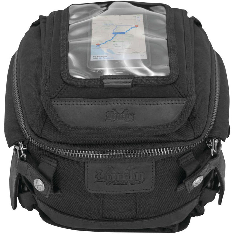 Load image into Gallery viewer, Burly Brand Voyager Tank/Tail Bag Black - B15-1010B