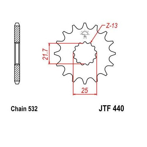 Load image into Gallery viewer, Steel Front Sprocket 14T for Street SUZUKI GSXR1100W 1995-1998